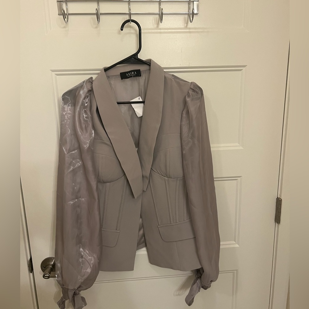 Gray Blazer Jacket